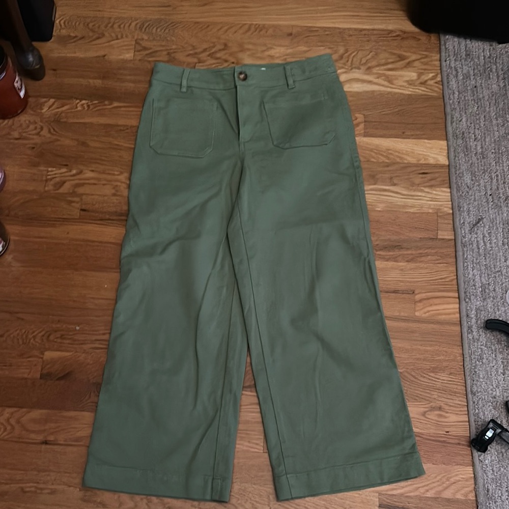 LOFT Olive Green Wide Leg Pants
